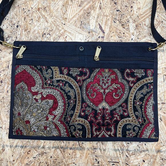 Danny K Multicolor Multi-Pocket Single Adjustable Strap Foldable Handbag Purse - Picture 5 of 5